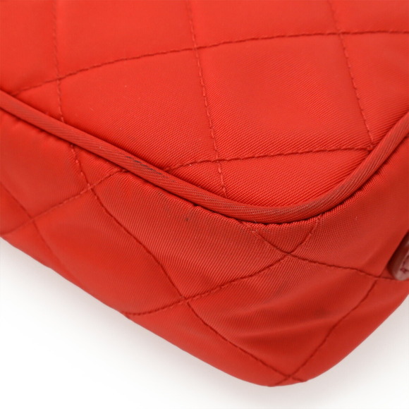 PRADA Red Leather Pochette Shoulder Bag - Picture 4 of 10